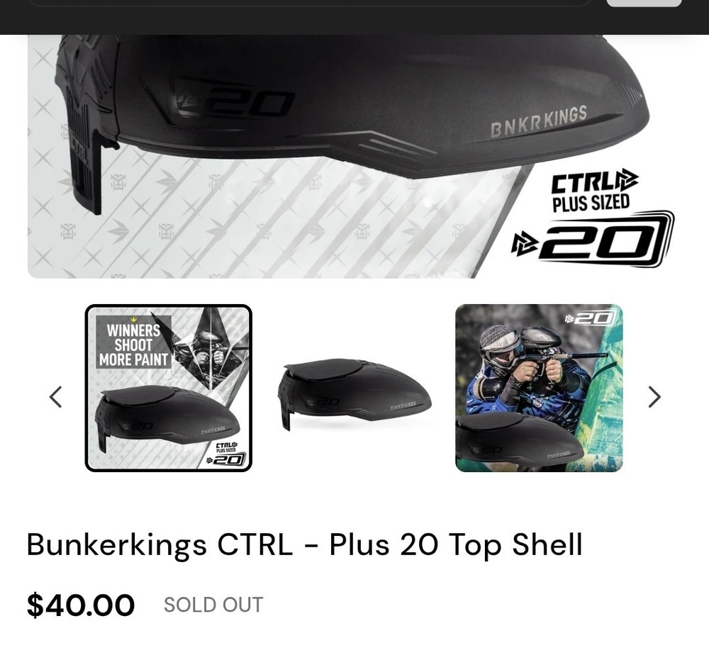 NEW Bunker Kings BK CTRL Plus Sized +20 Top Shell - Black