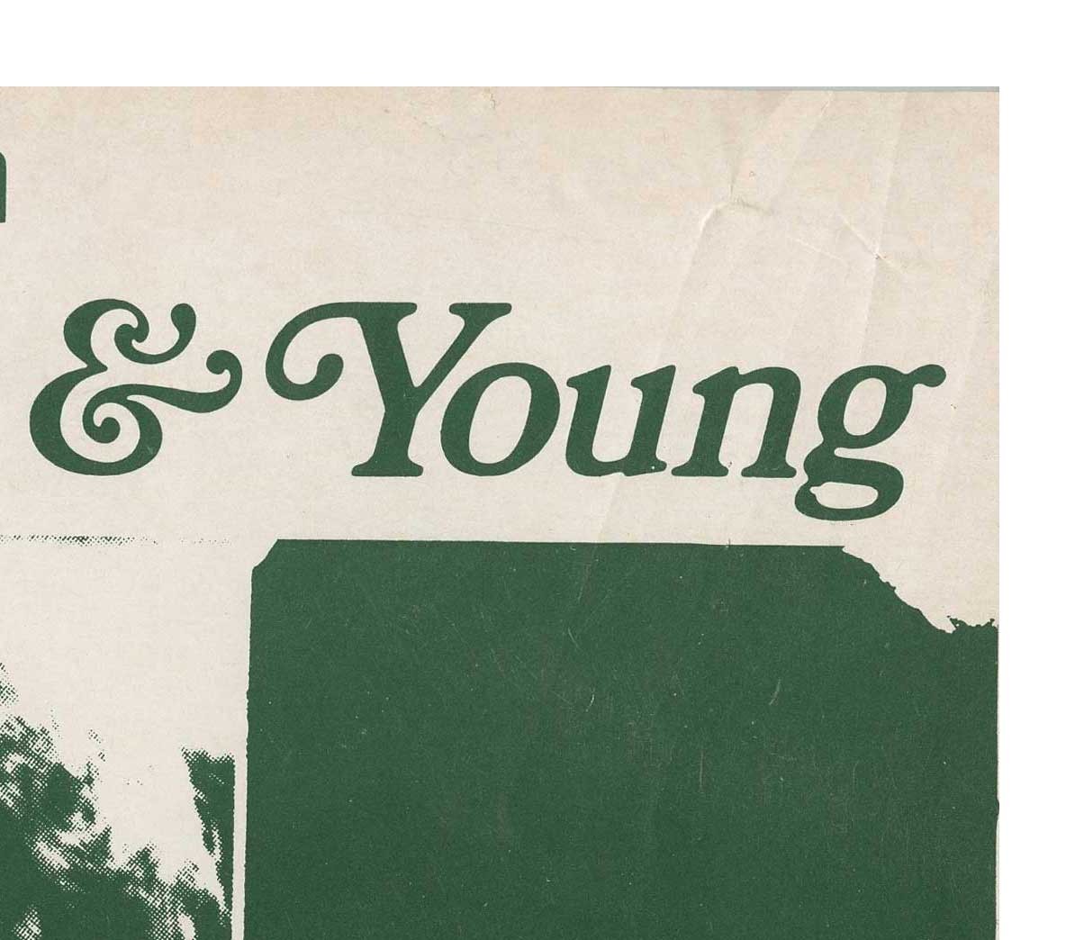 Crosby Stills Nash & Young Handbill 1969 Dallas Memorial Auditorium