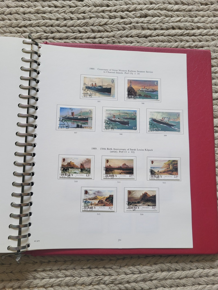 Used Channel Islands (Guernsey & Jersey) Stamp in Stanley Gibbons Album Leaves