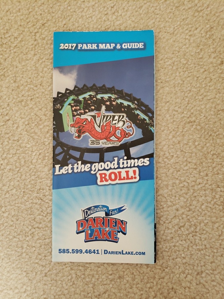 2017 Darien Lake Amusement Theme Park Brochure Map Guide
