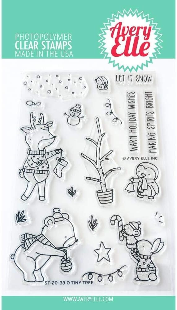 Avery Elle Clear Stamps "Tiny Tree", NEW