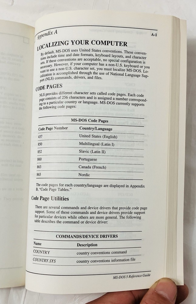 MS-DOS Version 5 Reference Guide Compaq Vintage Softcover User Manual PC DOS VG