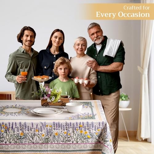 Table Cloth Rectangle Table 100% 90" x 60" (Rectangular) 10 - Fanny Lavender