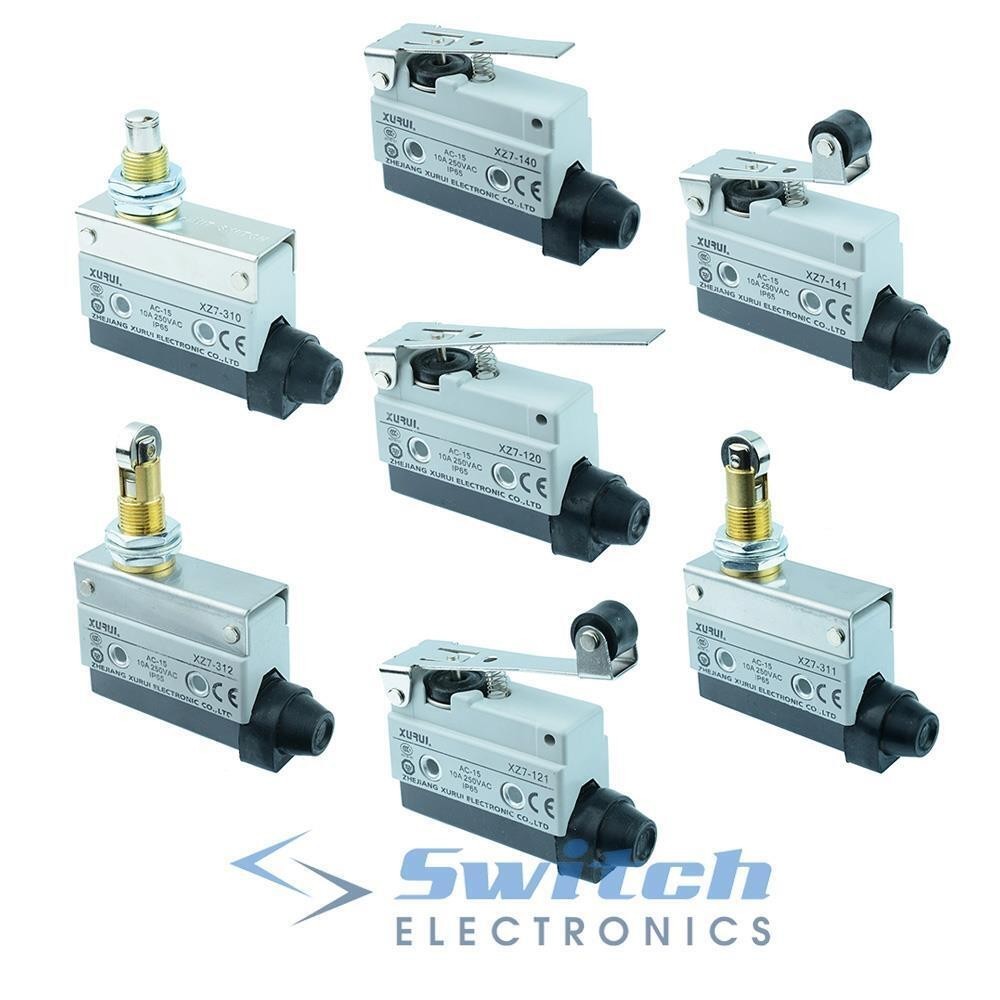 Micro Limit Switch SPDT 10A 250VAC Microswitch Roller Lever Plunger
