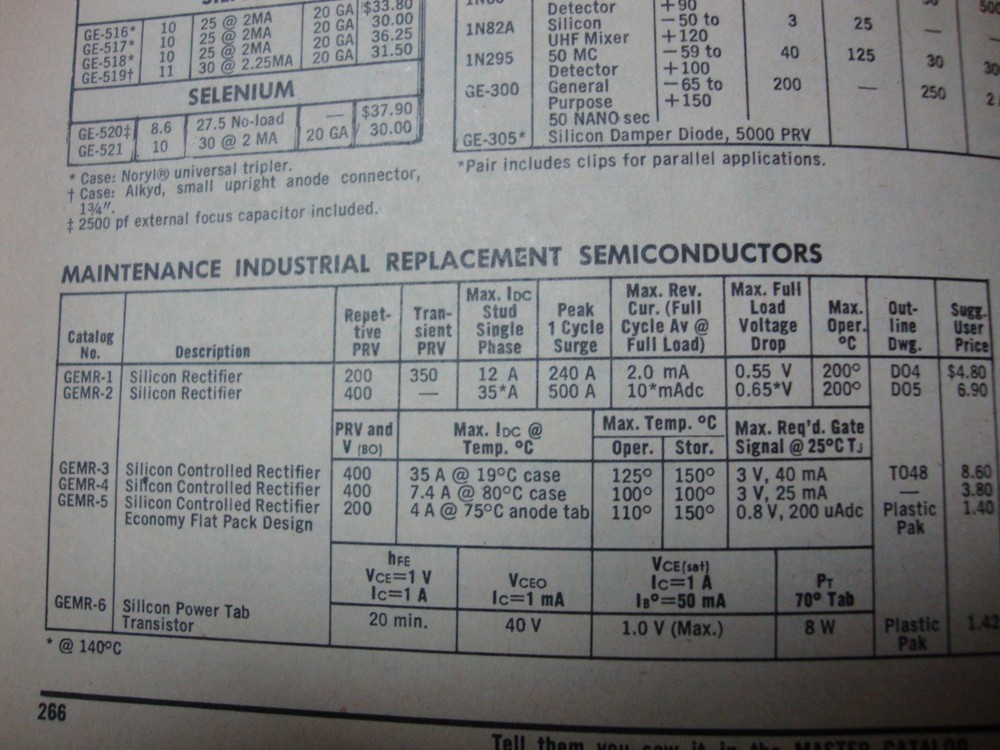 12 Amp 200 PRV silicon rectifier GEMR-1 (EQUIVALENT to NTE-5874)
