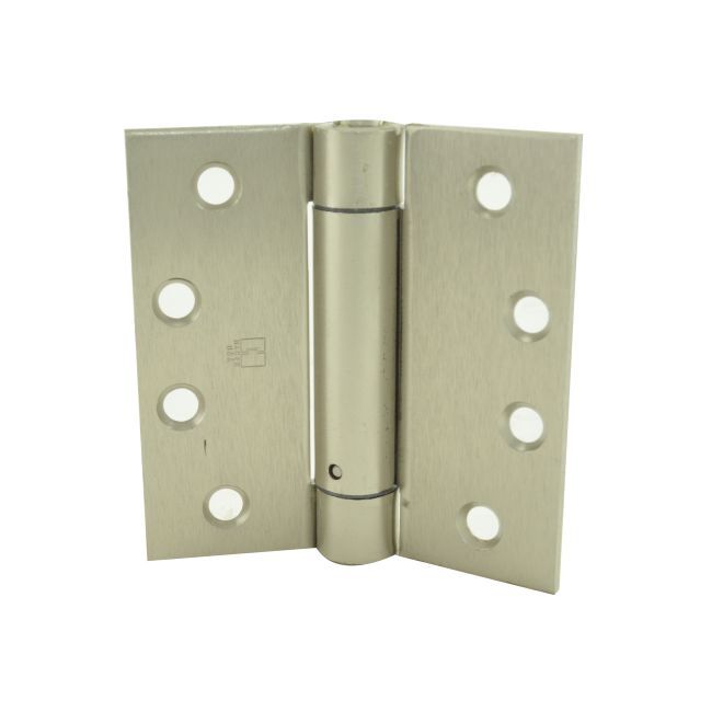1250 4" x 4" Full Mortise Single Acting Square Corner Spring Hinge, Single Box