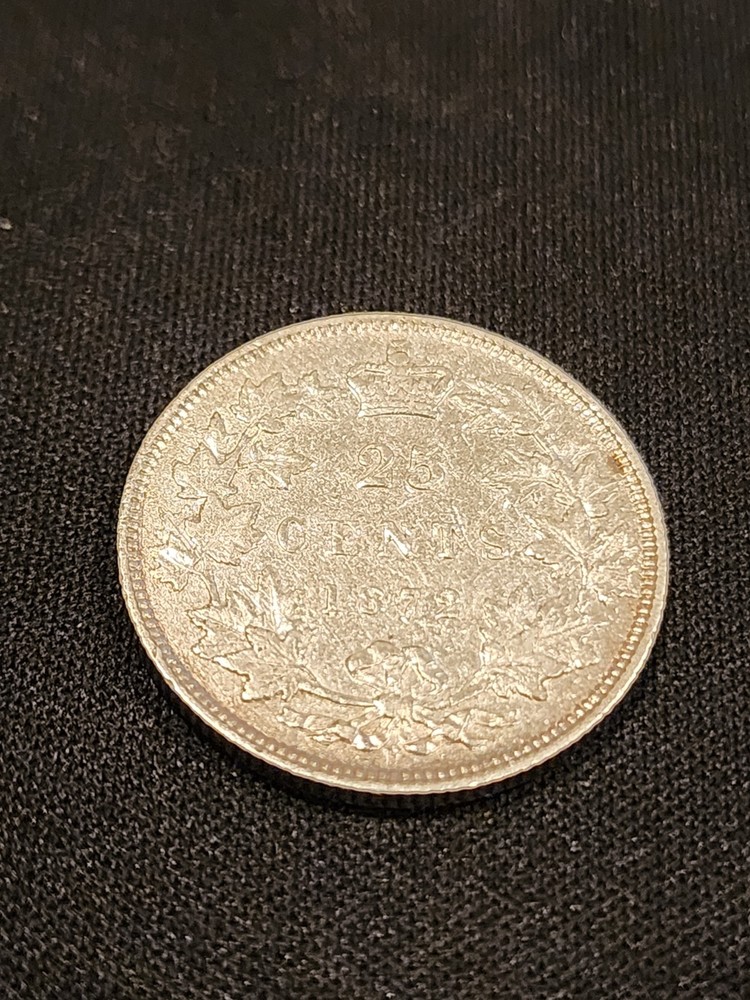 1872H Canada 25 Cents Silver Coin