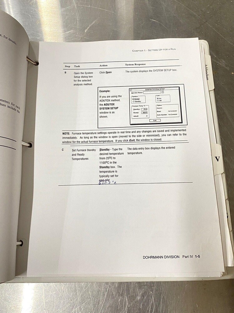 Dohrmann DX-2000 Organic Halide Analyzer - Users Guide / Instruction Book
