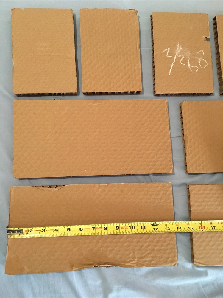 11 pcs. Corrugated Cardboard Craft Pieces, assorted packing material