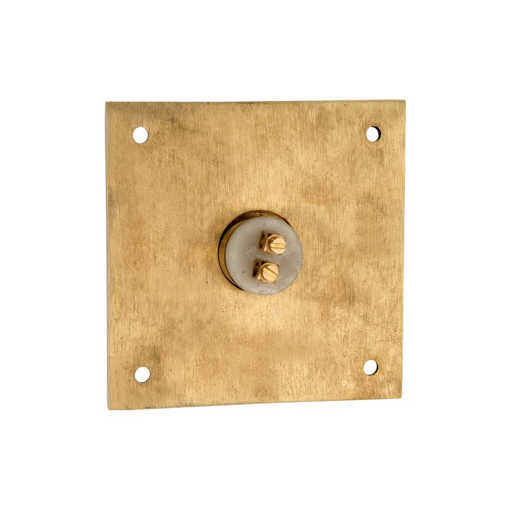 Solid Brass Door Bell Push Button Switch Plate Victorian Antique Wall Mount Door