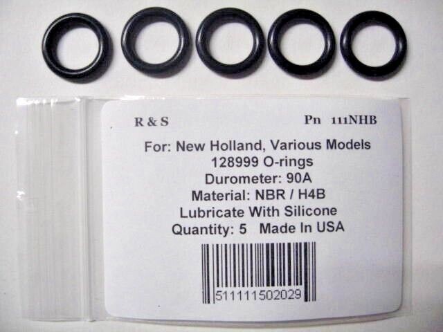 5 Compatible New Holland / Ford  128999, 274330 O-Rings / R&S 111NHB / NBR H4B