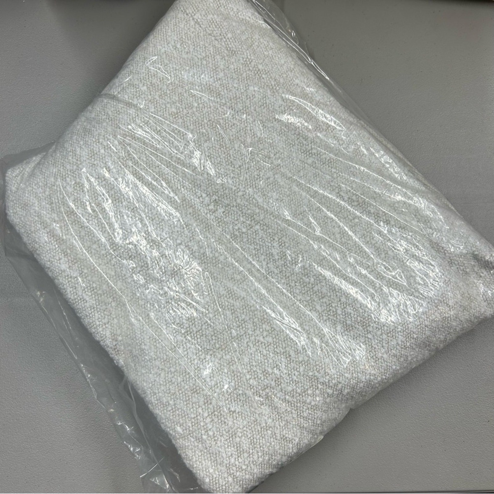 Pottery Barn Large Chunky Boucle Ivory Bean Bag Chair Slipcover Only Seating NEW