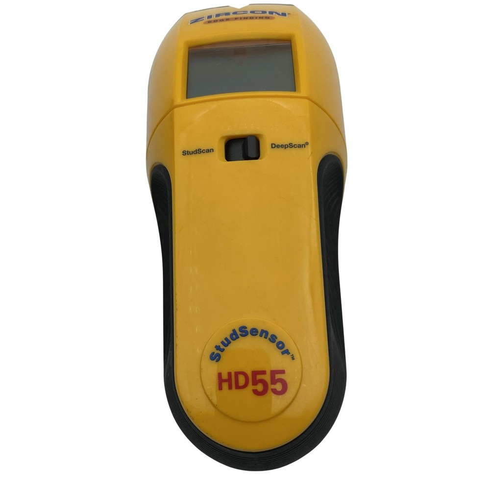 Zircon StudSensor HD55 Stud Finder Yellow LCD Digital StudScan DeepScan Wall