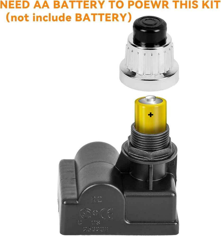 only fire 6 Outlets AA Battery Push Button Igniter 6 Outlet, Silver