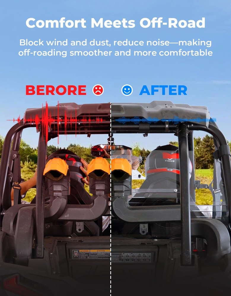 MISSING HARDWARE - KEMIMOTO 2014-23 XP 1000 Clear Windshield with Vented Window