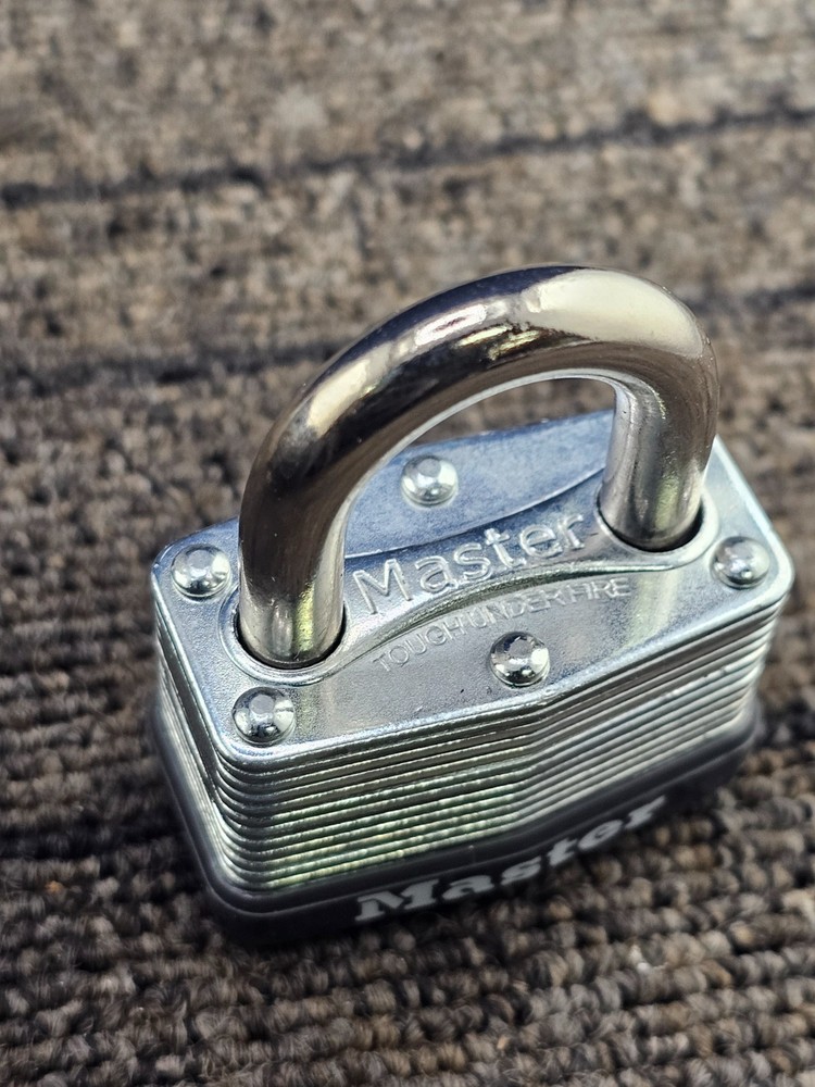 (QTY 2) Master Lock 500KA: Warded Laminated Padlocks Key 203
