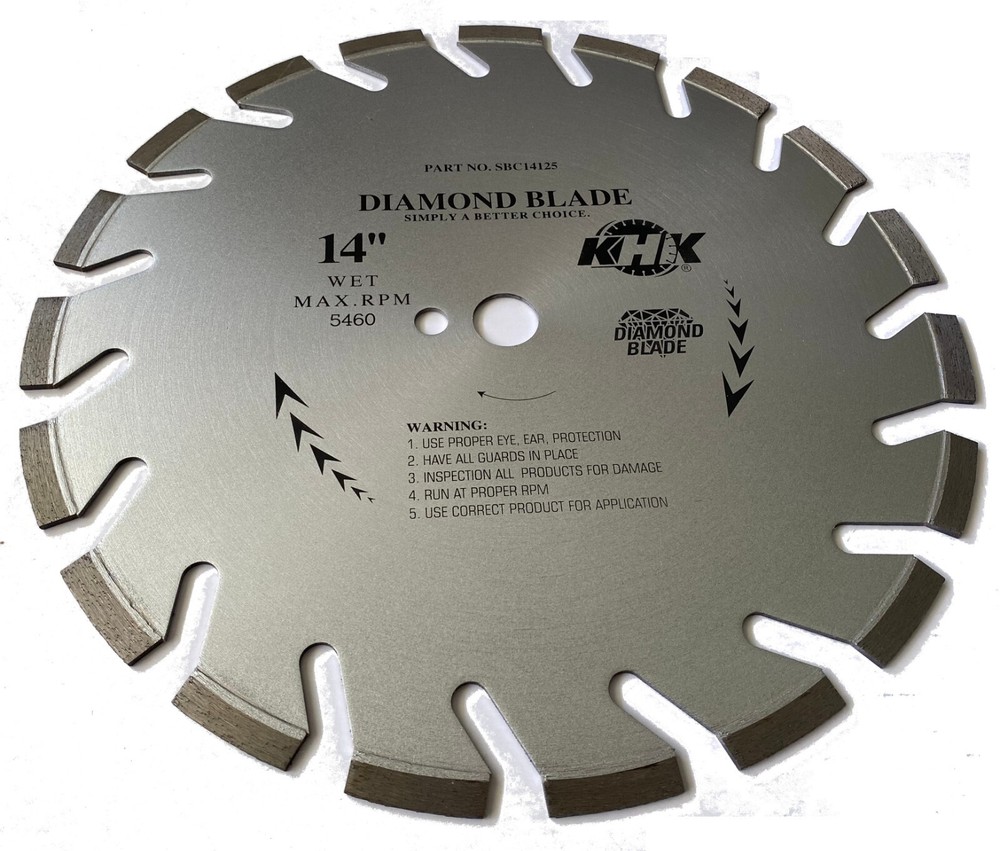 14" Pro-Value Laser-Welded High Segment Blade for Abrasive Material, 1" Arbor