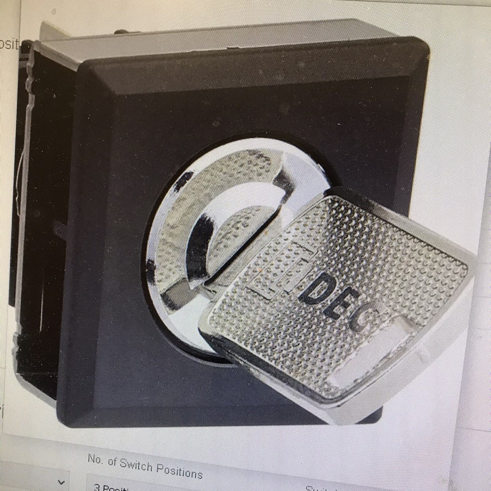 LBW7K-3ST2D  Keylock Switch, Maintained, DPDT, LBW Series, 3 Position