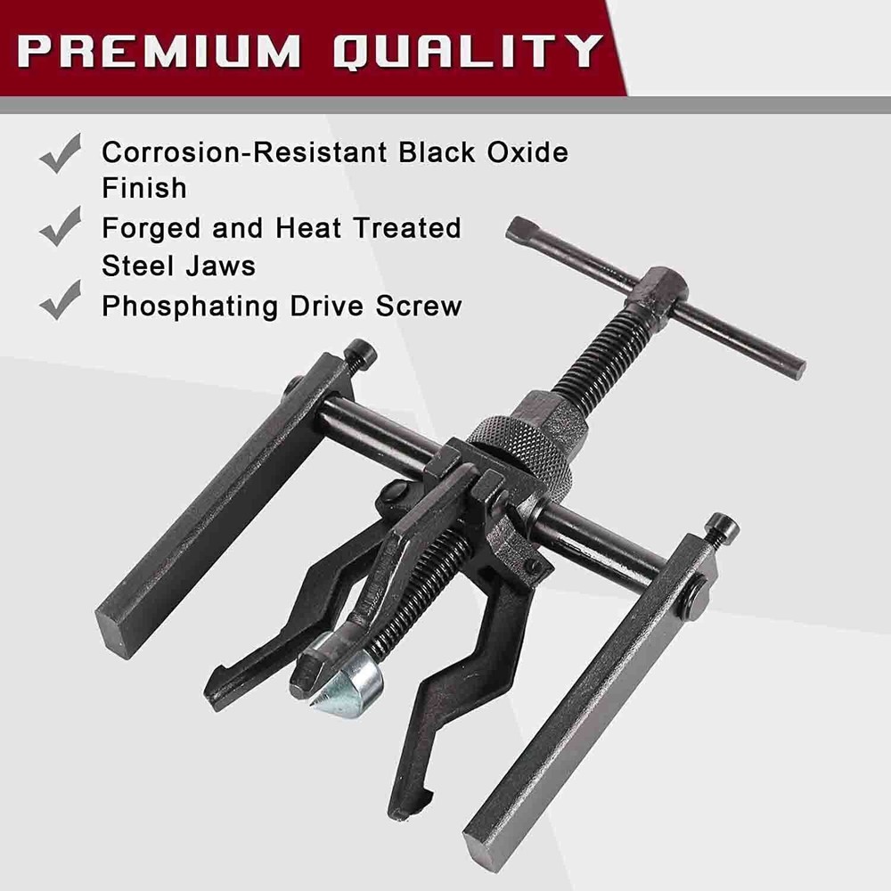3 Jaw Pilot Bearing Puller Inner Wheel Gear Extractor Bushing Remover Tool Kit
