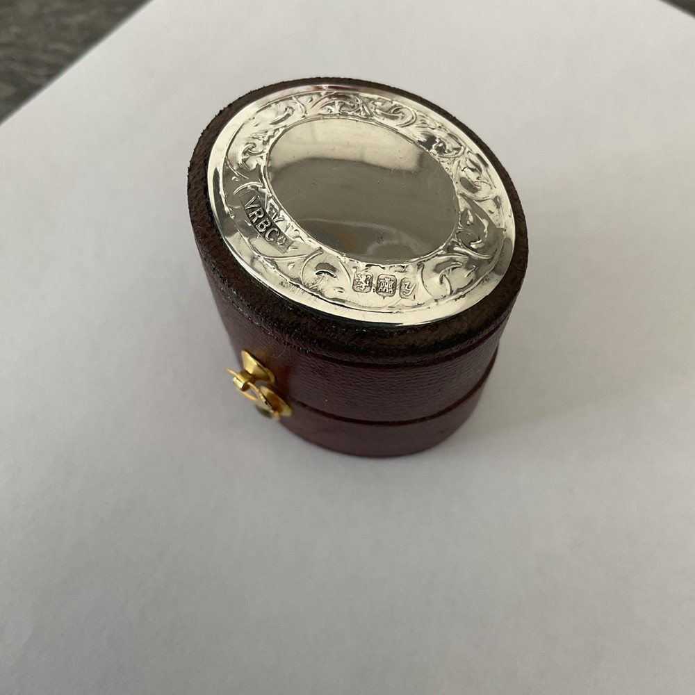 Small Silver Top Ring Box Edinburgh Hallmark