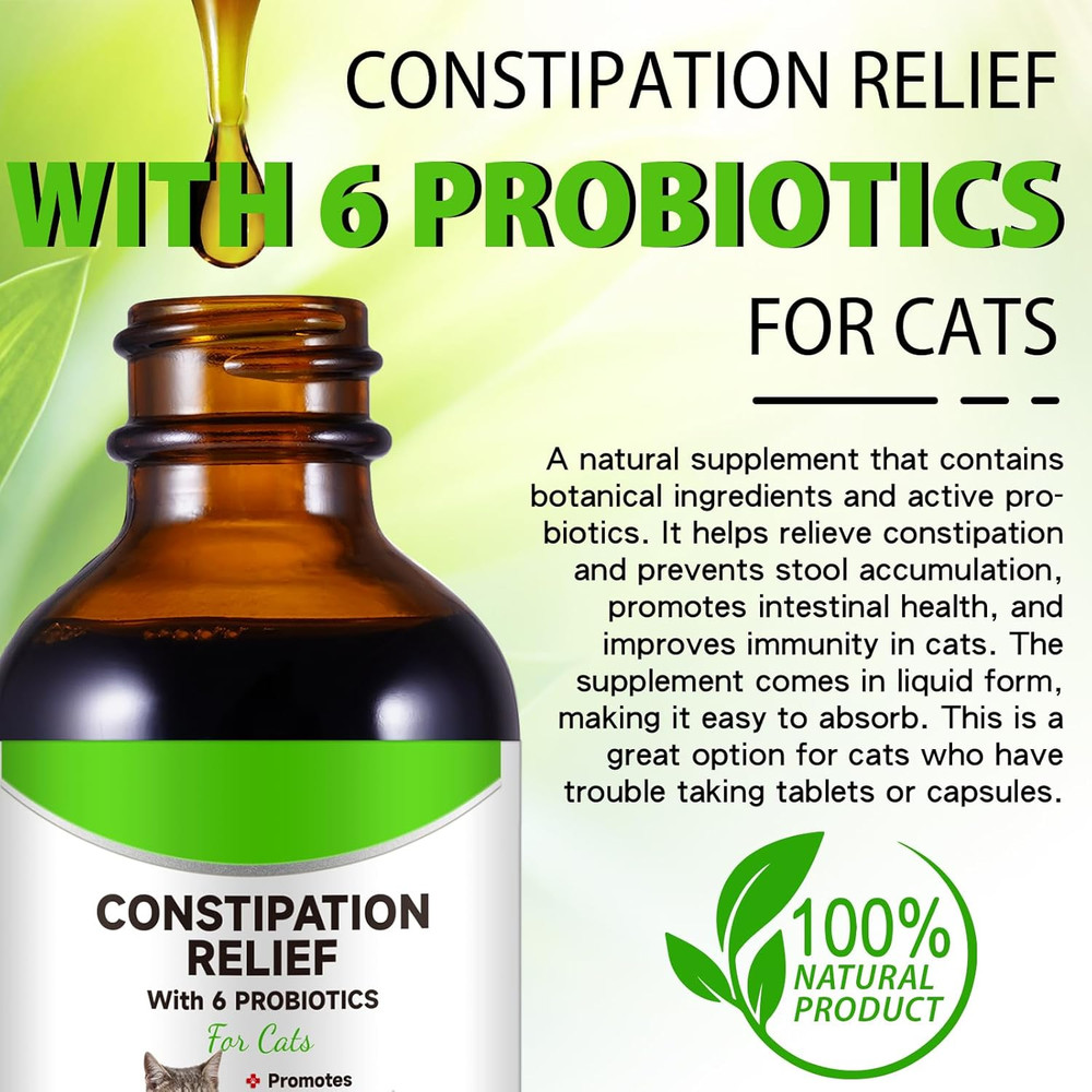 Cat Constipation Relief, Cat Laxative Constipation Relief, 100% Natural Laxative