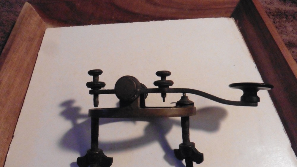 Western union telegraph Key - Morse Straight Key- JH Bunnell & Co