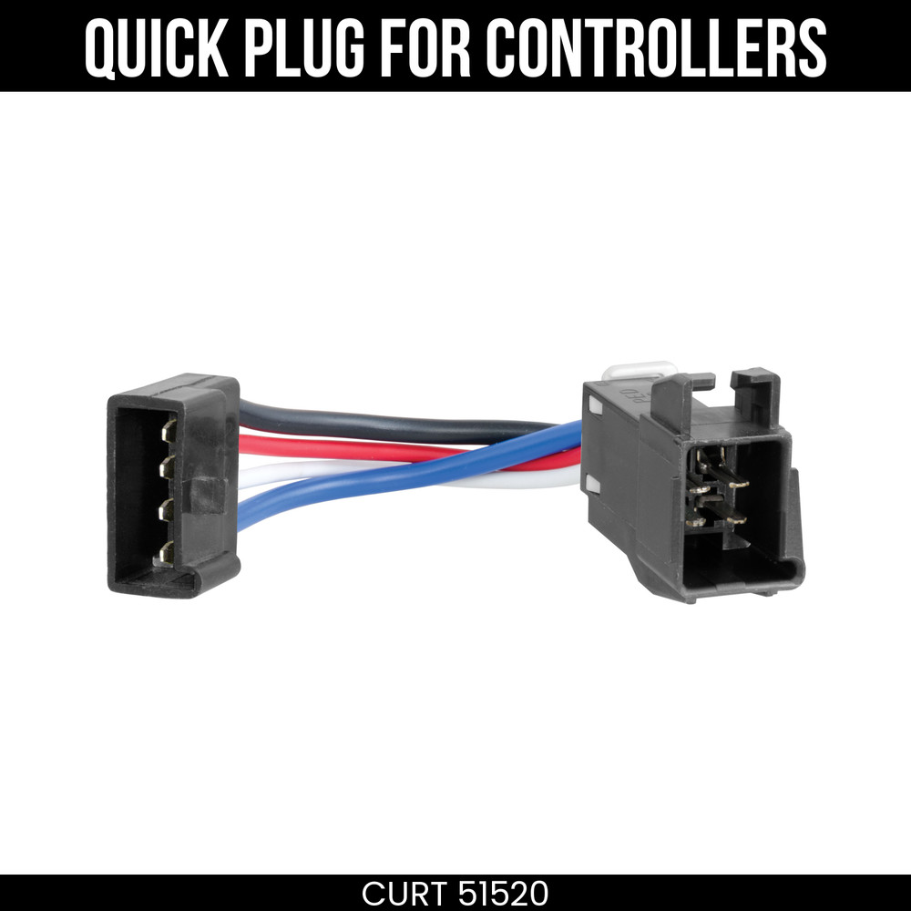 CURT Quick Plug Adapter, Electric Brake Controller, Fits Competitor Harnesses