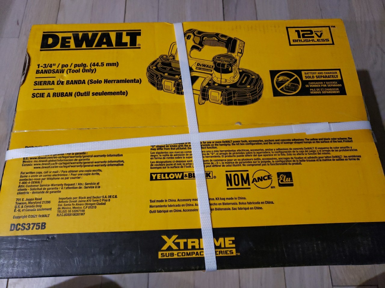 Dewalt DCS375B MAX XTREME Compact Lithium-Ion Cordless Bandsaw, 12V (Tool Only)