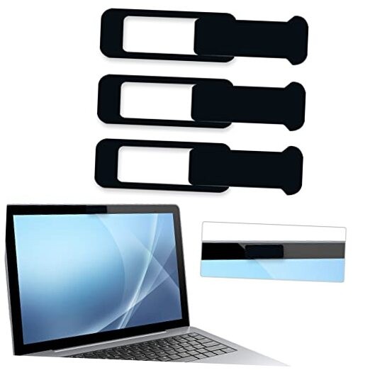 Webcam Cover, 3 Pieces, Laptop Camera Cover, Privacy Shielding Capacity black
