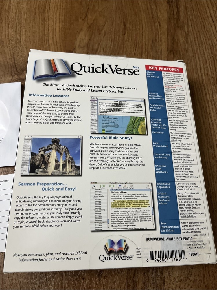 QuickVerse White Box Edition Bible Software for Mac