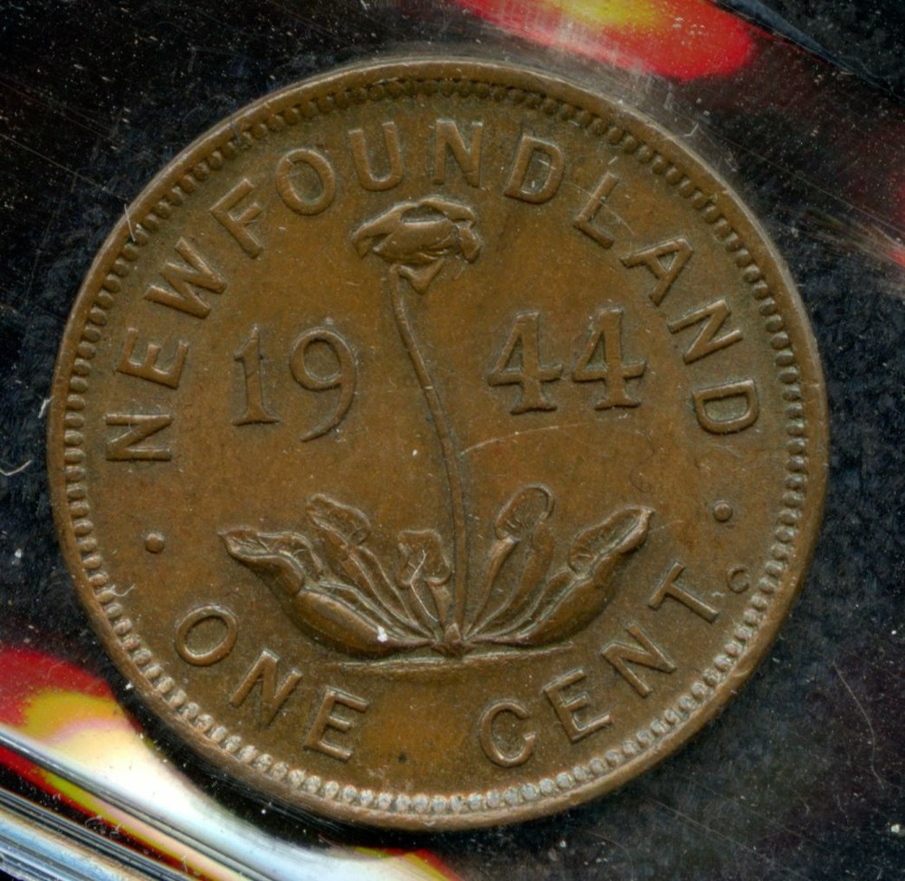 1944c Newfoundland One Cent - ICCS AU-55
