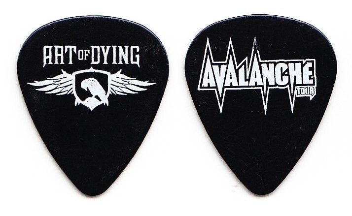 Art Of Dying Greg Bradley Avalanche Tour Black Guitar Pick - 2011 Tour