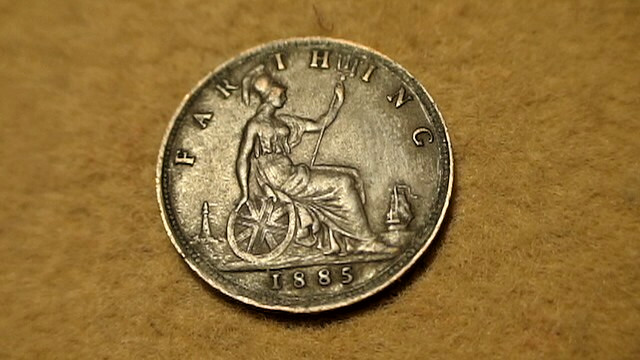 1885 Great Britain Farthing KM# 753