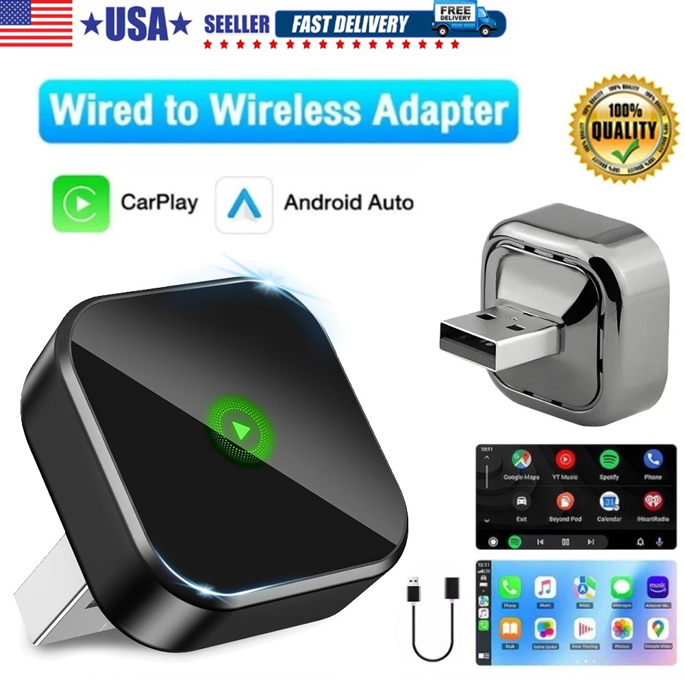 USB Auto Wireless CarPlay Adapter For iPhone Apple Wireless Dongle Plug ＆ Play