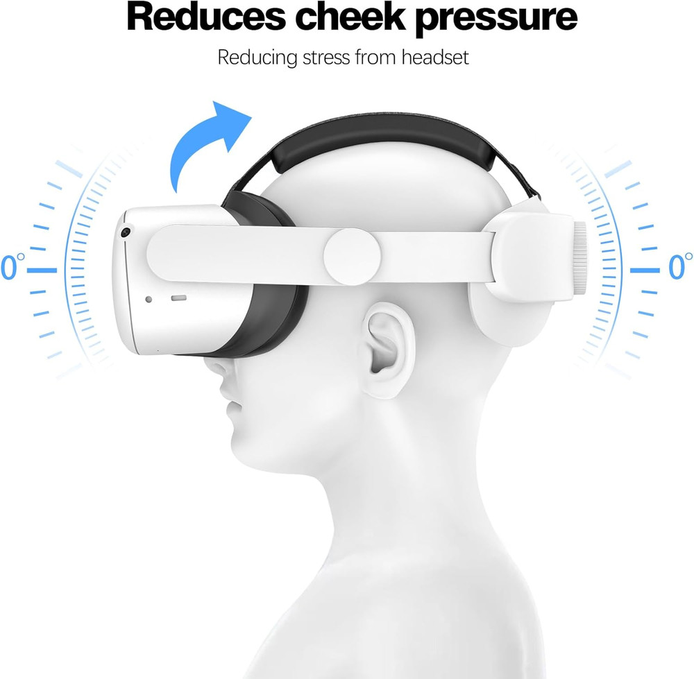 VZNEK Head Strap Compatible with Oculus Quest 2,Meta Quest 2 Accessories Adjusta