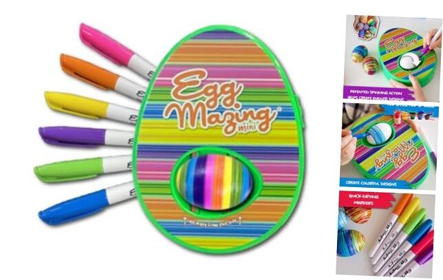EggMazing Easter Egg Mini Decorator Kit - Includes Egg - Arts and Crafts Set