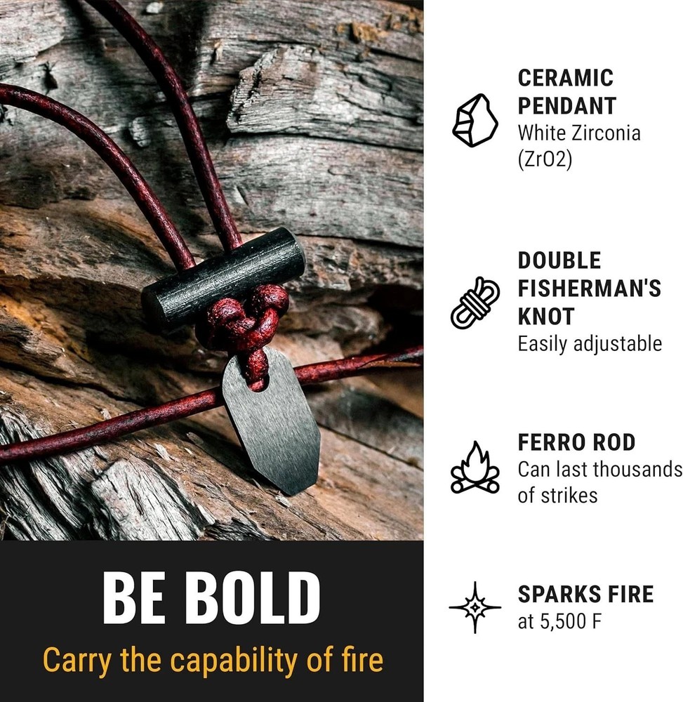 Handcrafted Fire Starter Necklace - American Craftsmanship