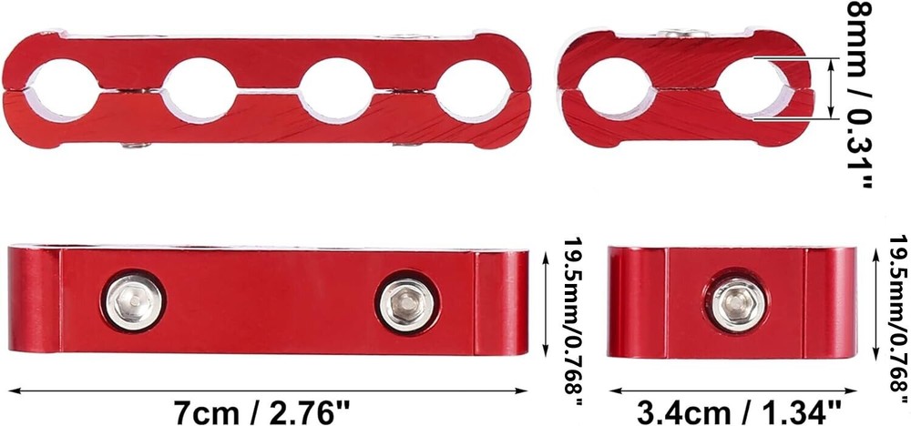 Red Engine Spark Plug Wire Separator Divider 8mm 9mm 10mm Spark Plug Wire Holder
