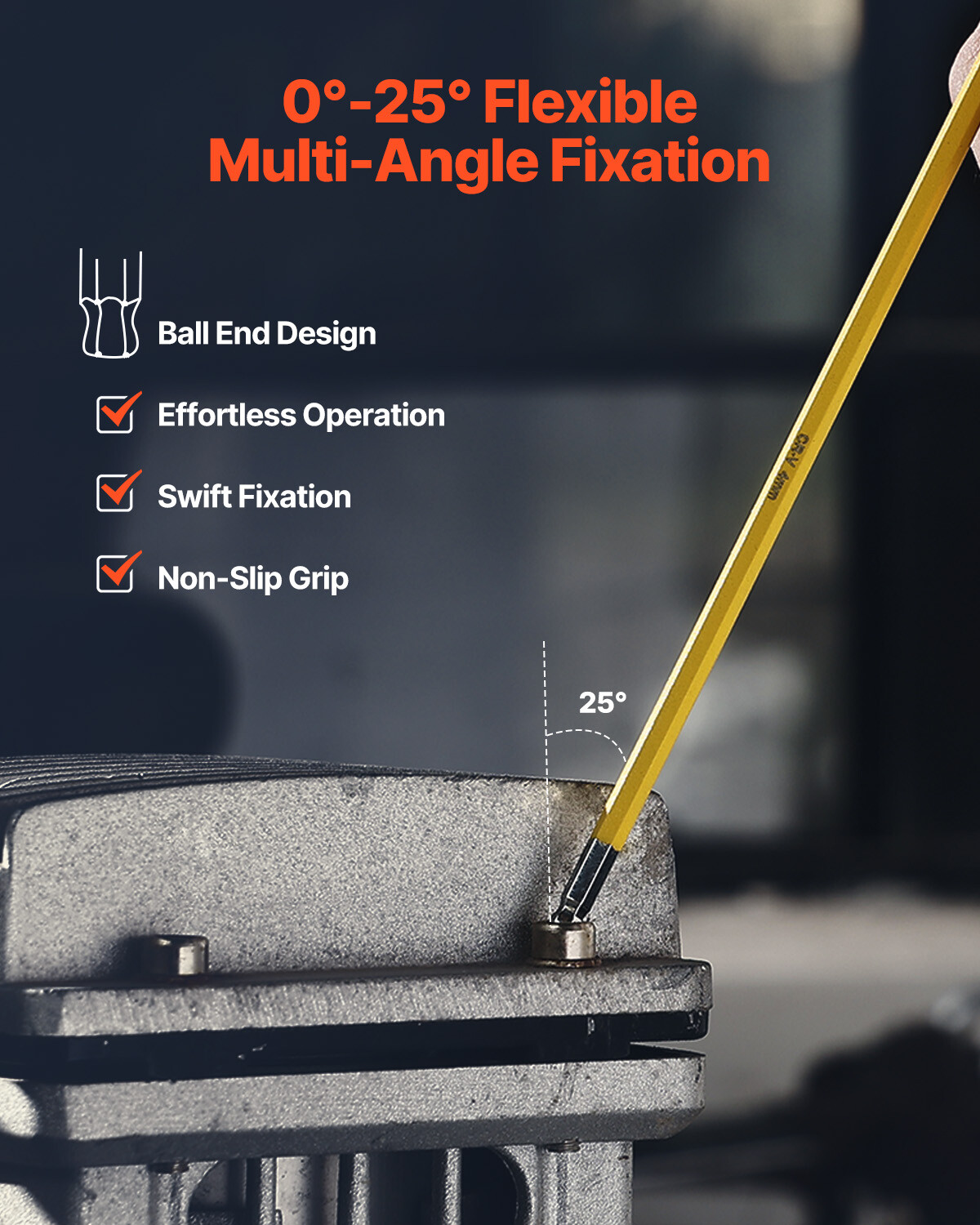 Hex Key Allen Wrench Set 22pcs SAE and Metric Long Arm Ball End Key Set