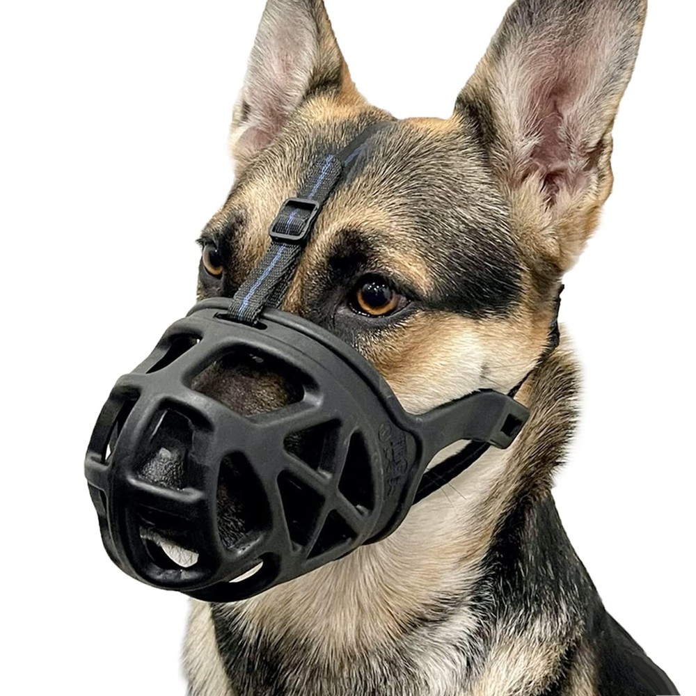 BARKLESS Dog Muzzle, Basket Muzzle for Biting, Chewing and Scavenging, Humane...