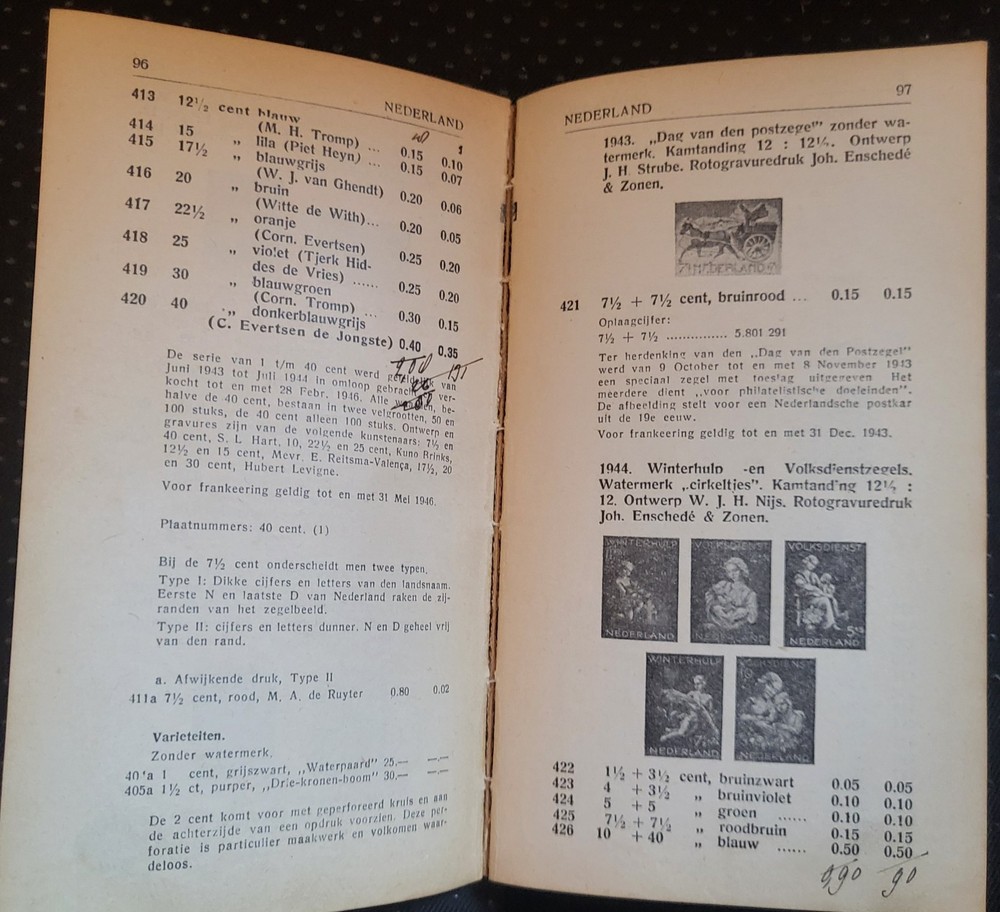 NETHERLANDS Dutch Stamp Catalog Catalogus Postzegels van Nederland 1953