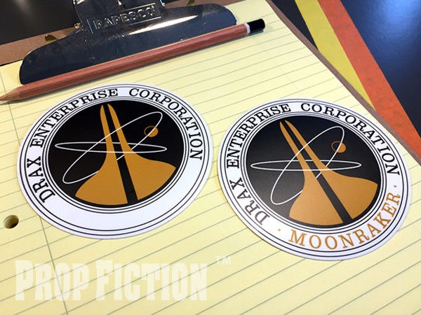 Cosplay Display: Moonraker - Prop Drax Stickers / Space Set Dressing Decals