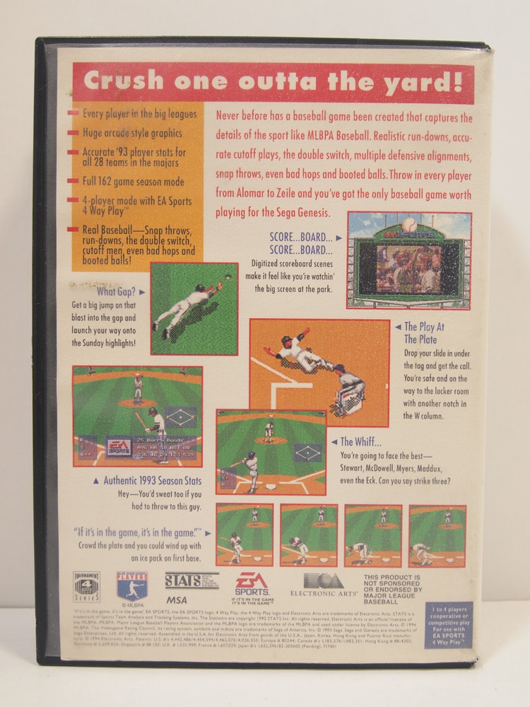 MLBPA Baseball Case (SEGA Genesis) Authentic BOX ONLY