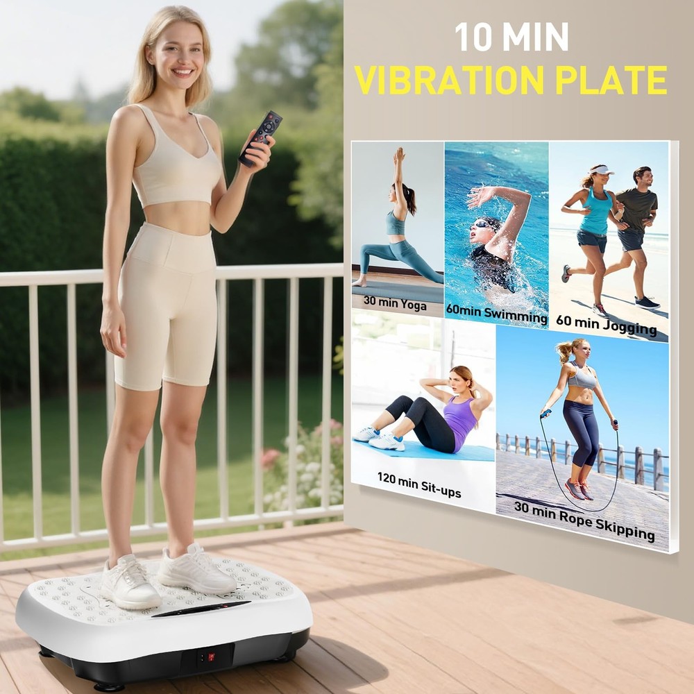 Vibration Plate Exercise Machine, Vibrating Platform for Lymphatic Drainage w...