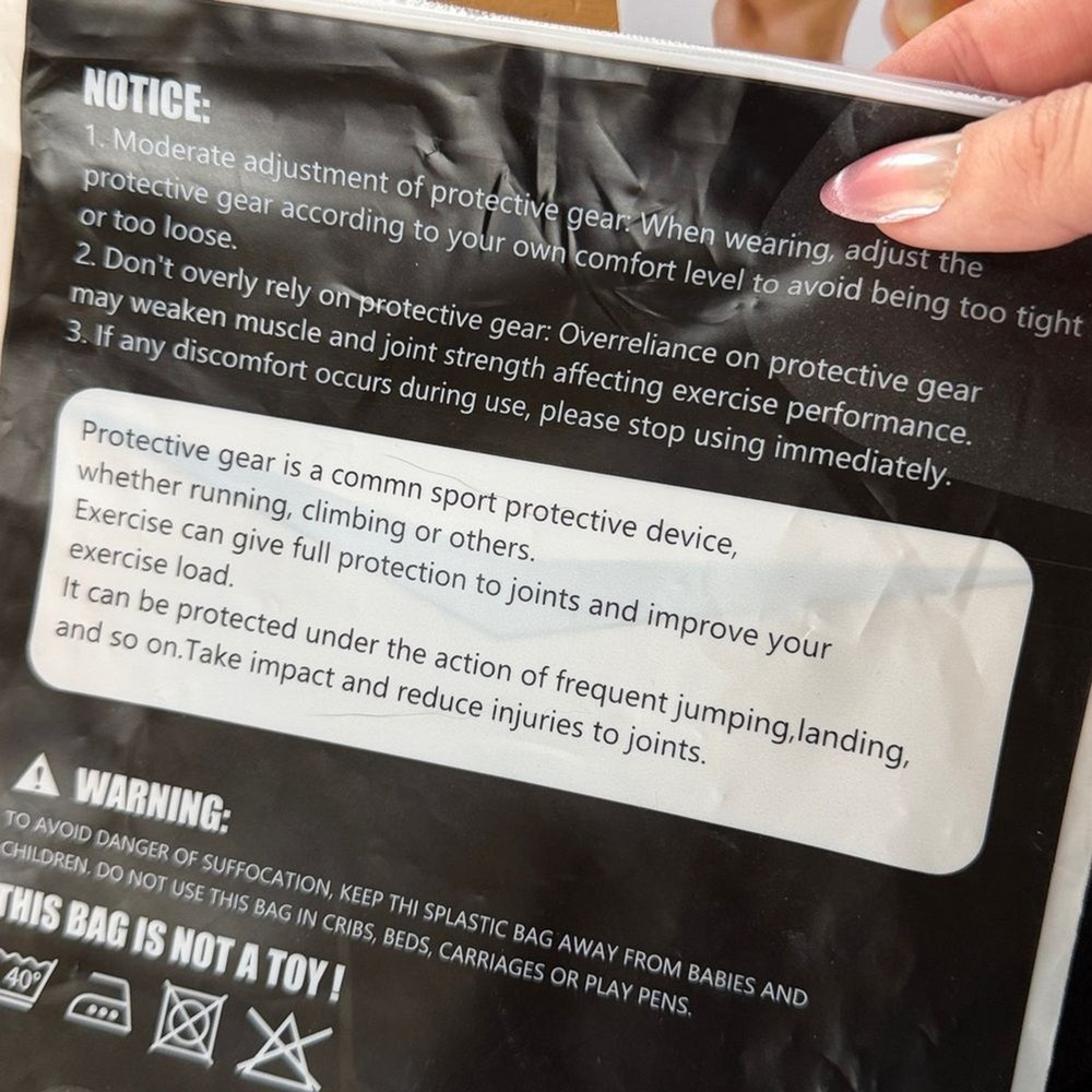 Black Patellar Tendon Support Strap x2