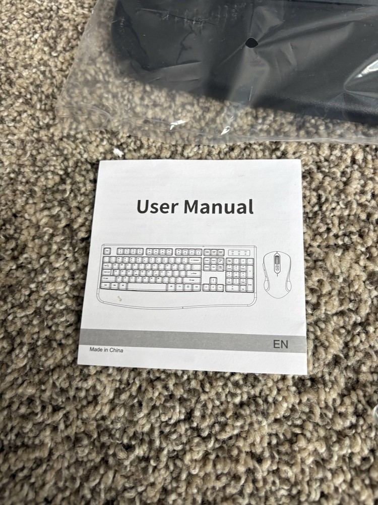 Wireless Keyboard and Mouse Combo, EDJO 2.4G Full-Sized Ergonomic