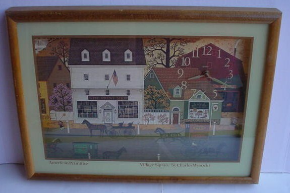 Charles Wysocki Village Square Clock