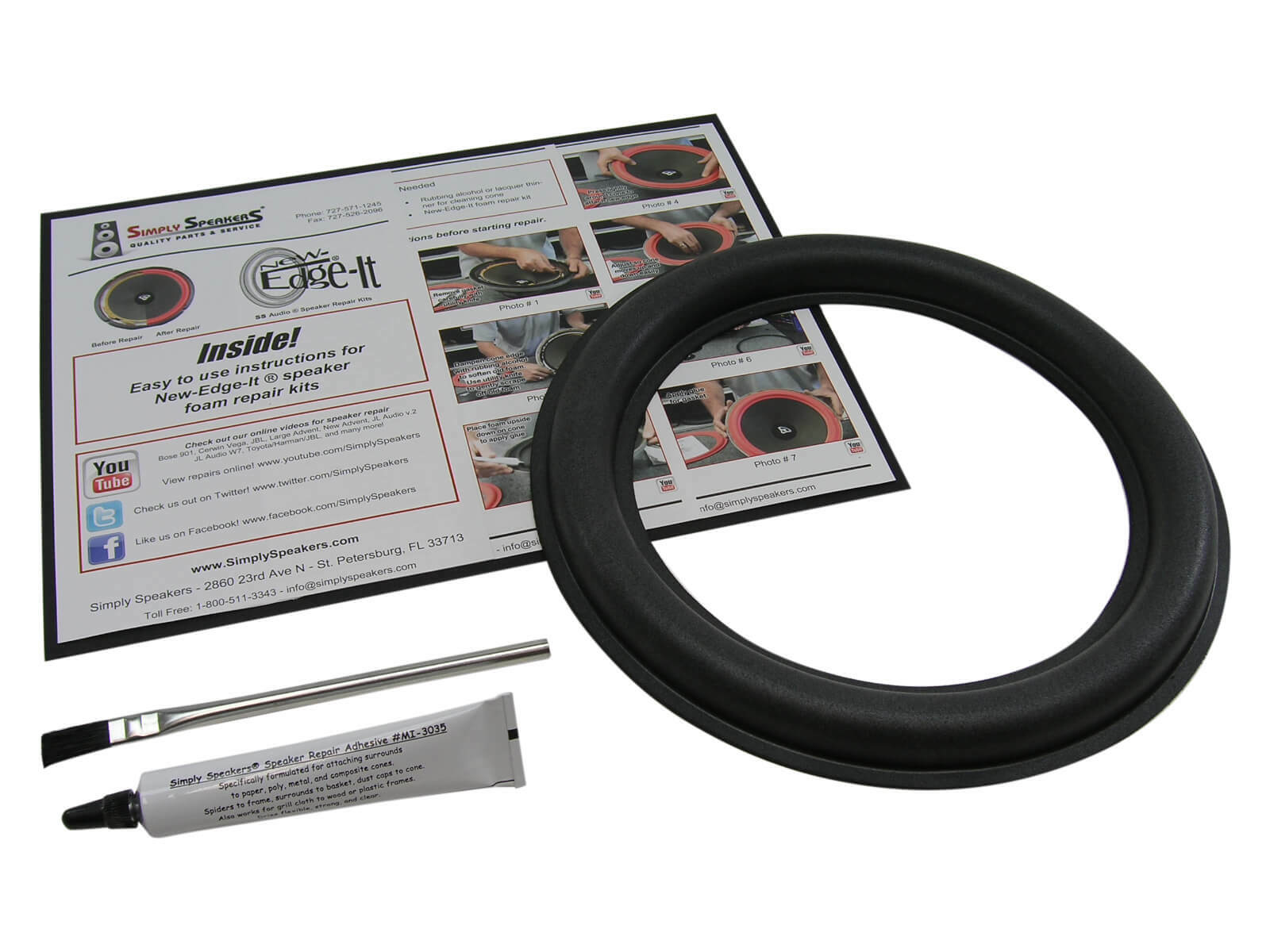 JL AUDIO 10" 10W6v2-D4 Subwoofer Parts Foam Repair Kit FSK-10JLv2-1 (SINGLE)