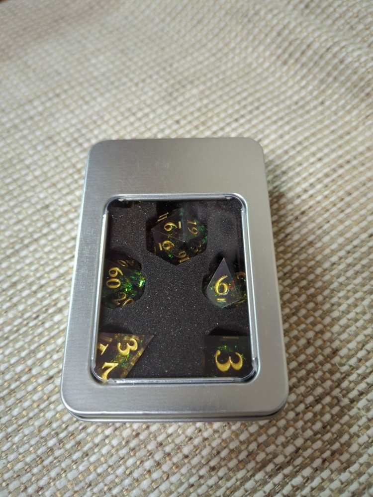 DND Dice Set Handmade 7 Accessories Sharp Edge Dice for Dungeons and Dragons...