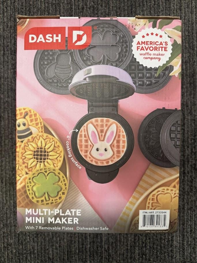 Dash MultiMaker® Mini Maker System - Compact Waffle Maker for Family Breakfasts